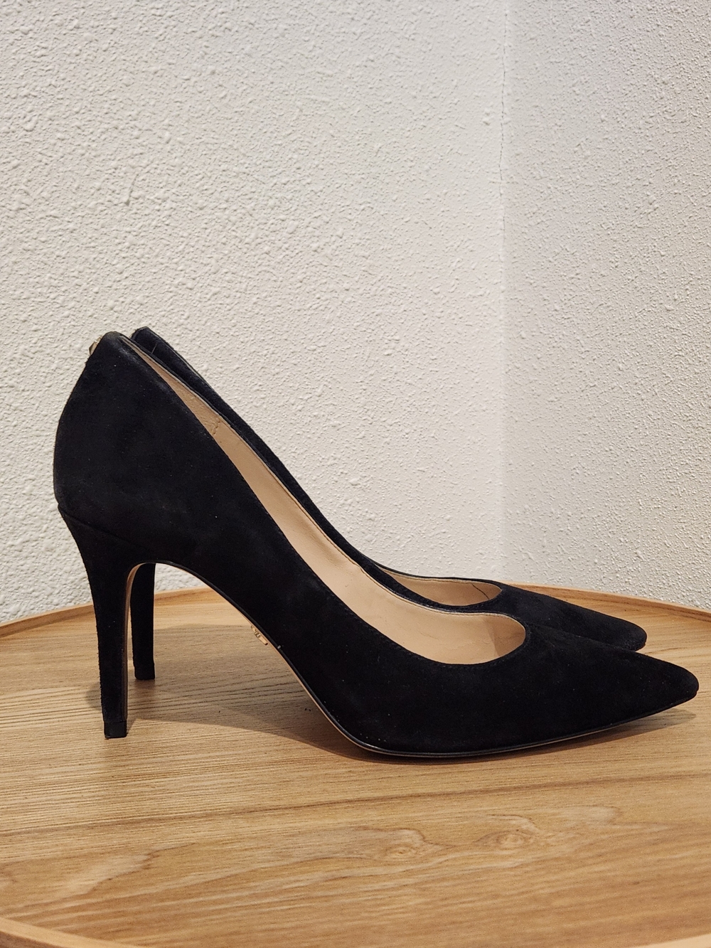 Sam Edelman Black Suede Pointed Toe Pumps - Picture 3 of 9